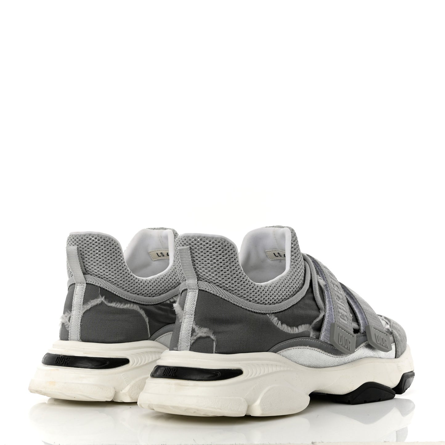 Technical Fabric Nylon Camouflage Womens D-Wander Sneakers 41 Silver