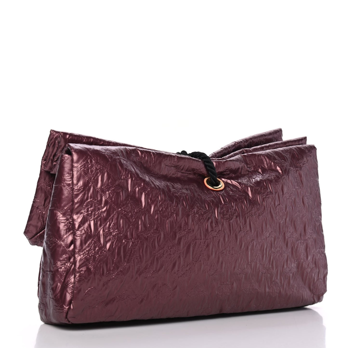 Jacquard Quilted Monogram Limelight African Queen Clutch Mara