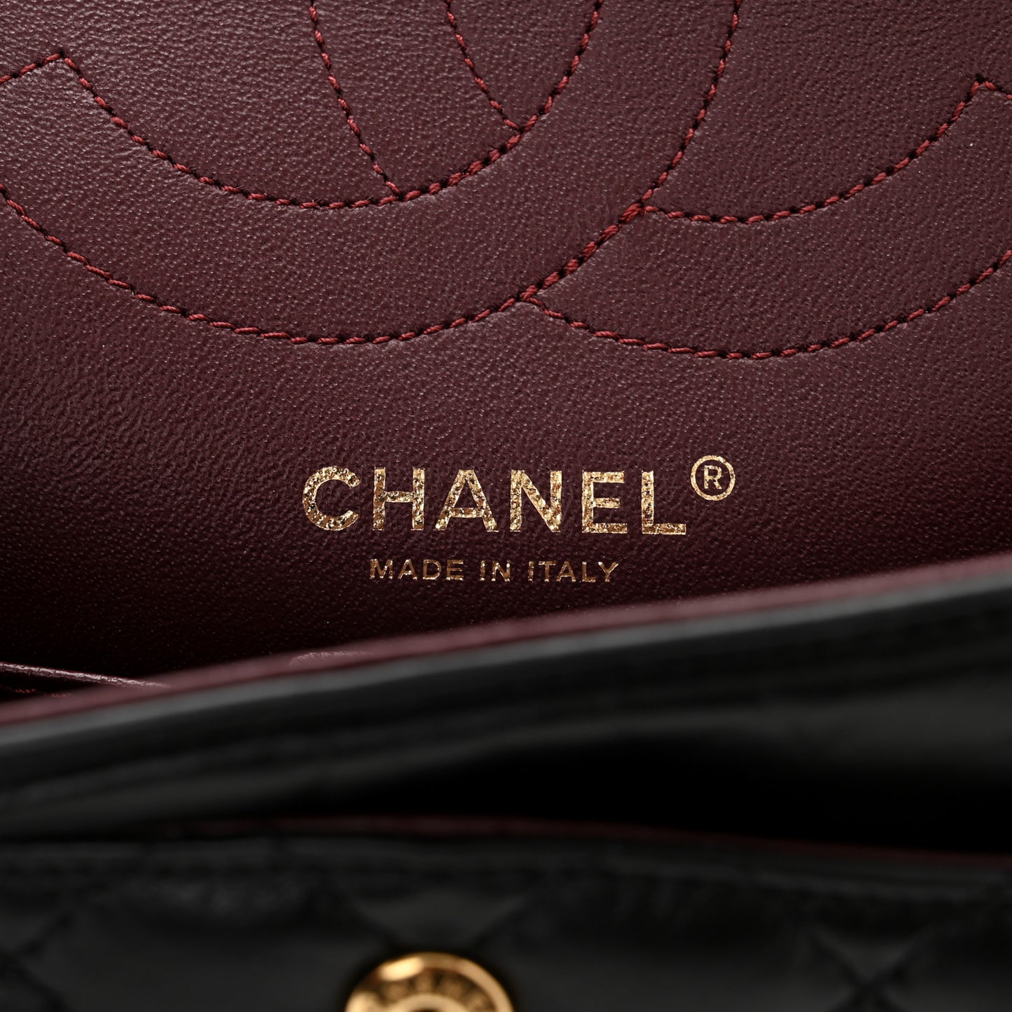 Aged Calfskin Quilted 2.55 Reissue 225 Flap Black