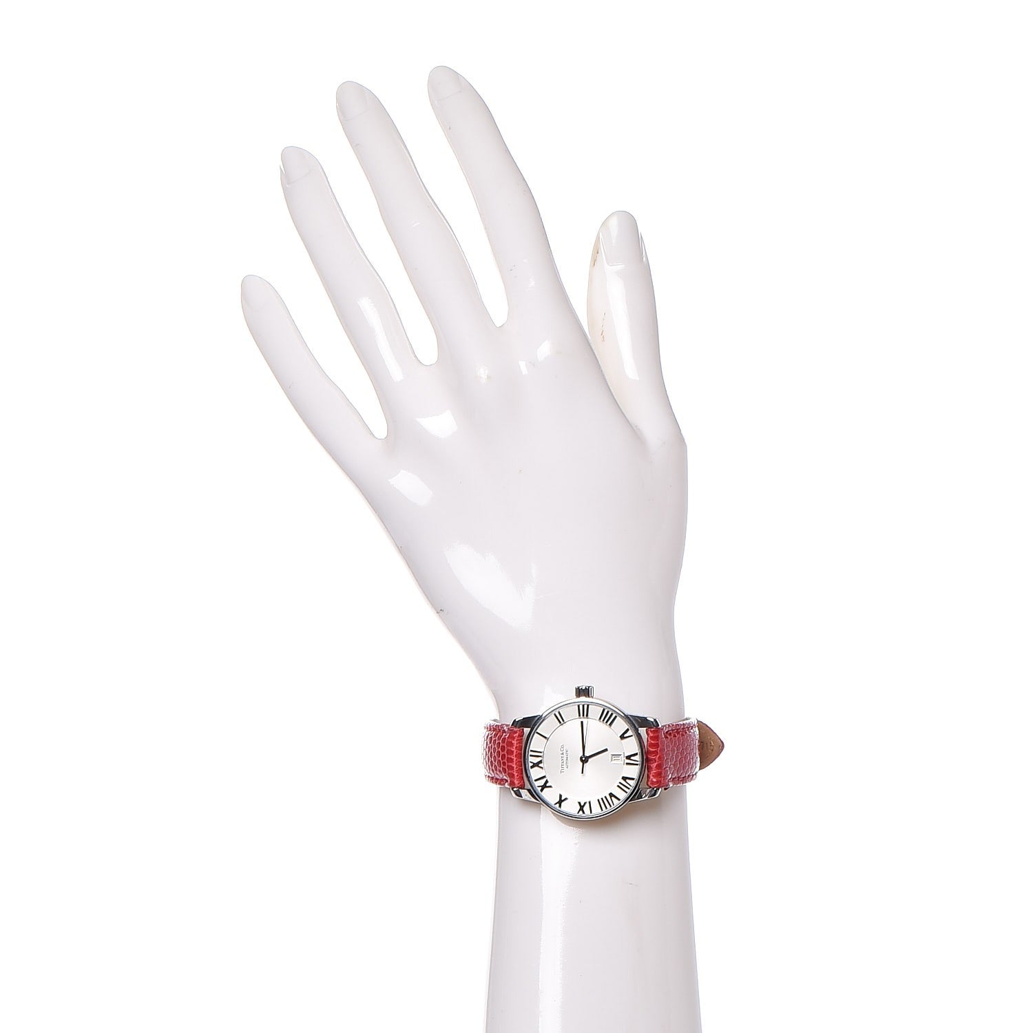 Tiffany Stainless Steel Lizzard 37mm Atlas 3-Hand Automatic Watch 2 of 9