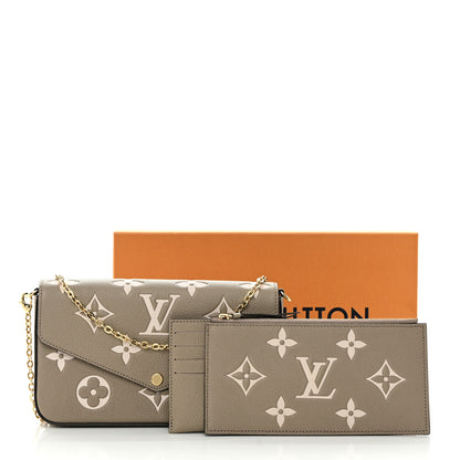 Louis Vuitton Empreinte Monogram Giant Felicie Pochette Tourterelle Creme 14 of 14