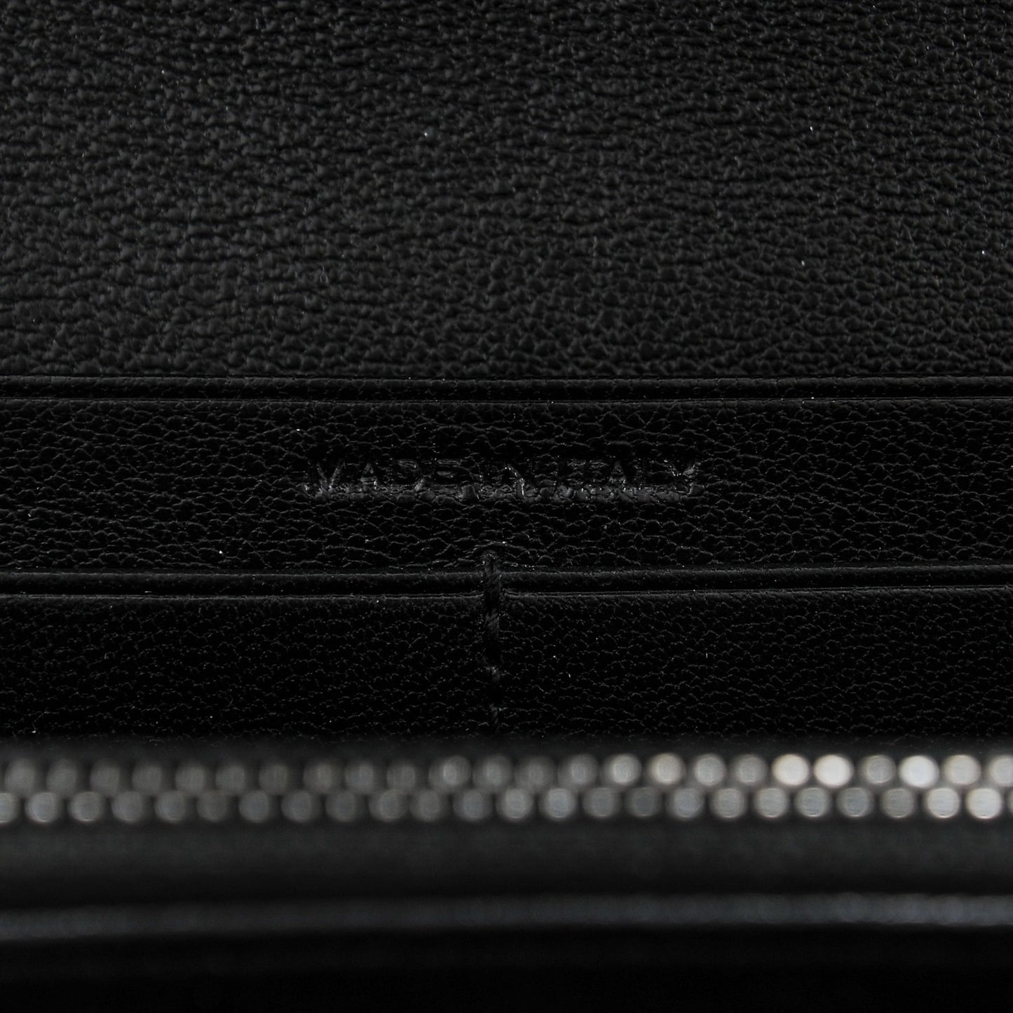 Calfskin Matelasse Chevron Heart Patchwork Monogram Wallet Black