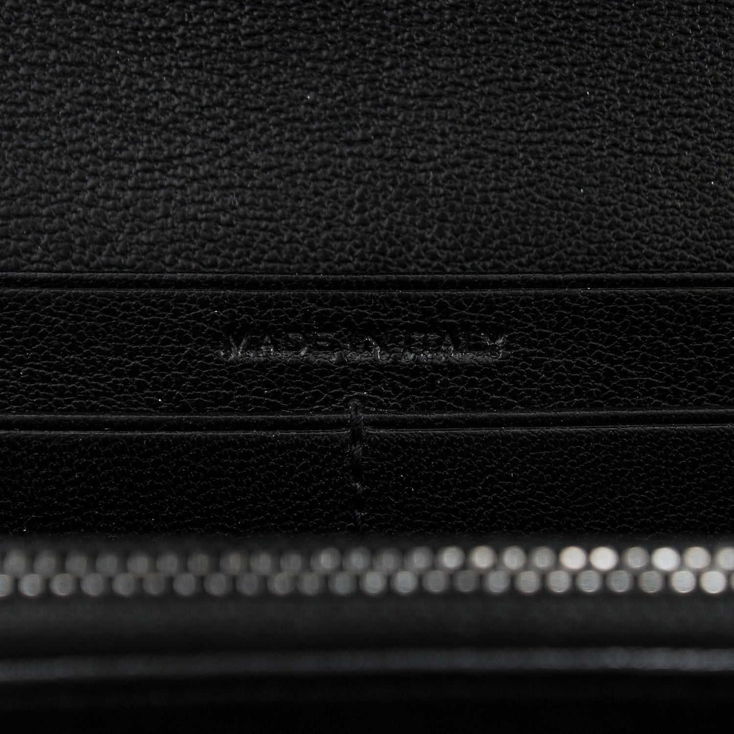 Saint Laurent Calfskin Matelasse Chevron Heart Patchwork Monogram Wallet Black 7 of 7