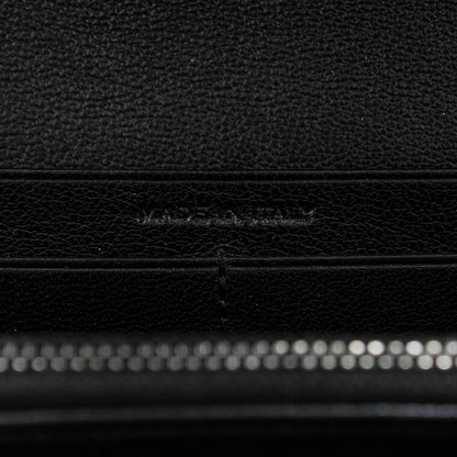 Saint Laurent Calfskin Matelasse Chevron Heart Patchwork Monogram Wallet Black 7 of 7