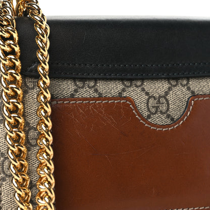 Gucci GG Supreme Monogram Calfskin Small Padlock Shoulder Bag Beige Black Cuir 11 of 11