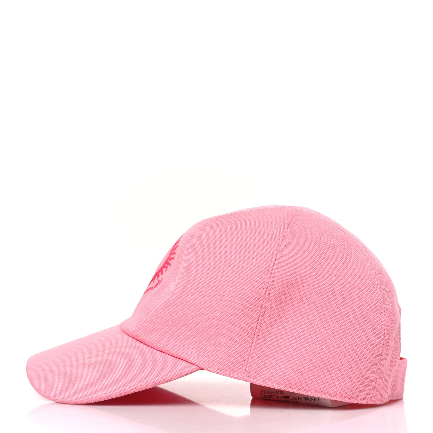 Hermes Cotton Davis Sunshine Hat 56 Rose 3 of 7