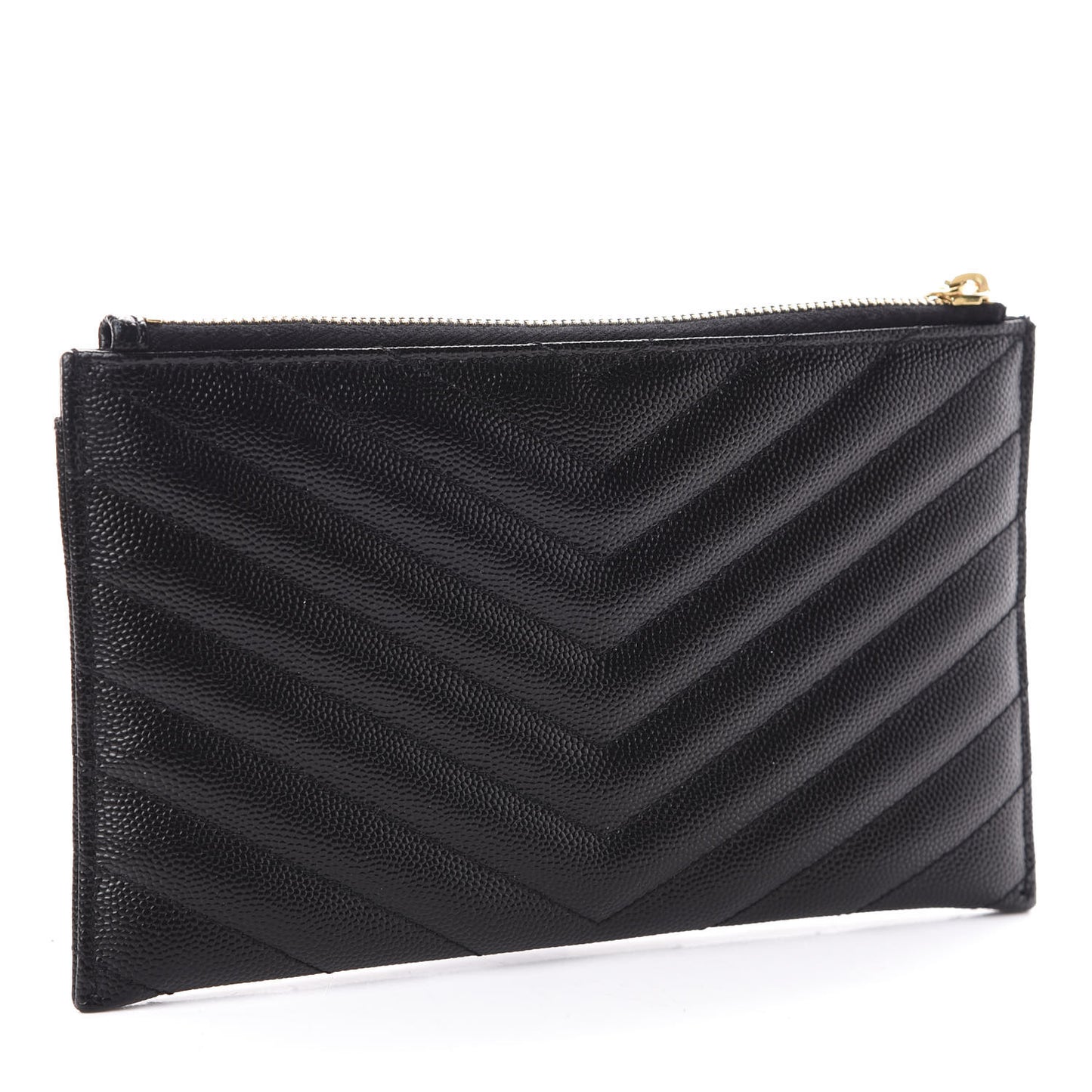 Grain De Poudre Chevron Monogram Bill Pouch Black