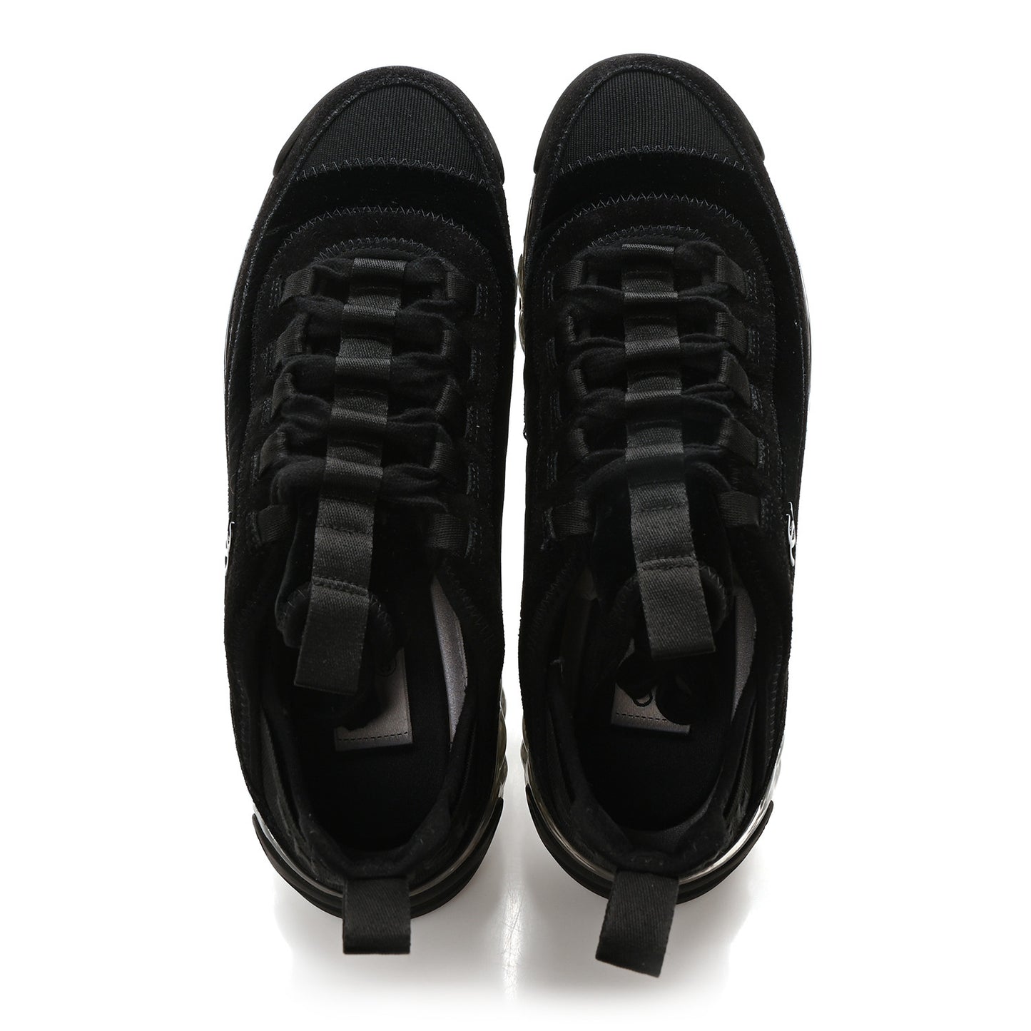 Suede Calfskin Velvet Grosgrain CC Sneakers 39 Black