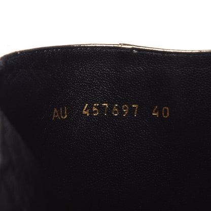 Saint Laurent Metallic Calfskin Santa Venere Babies 90 Ankle Boots 40 Platino 8 of 10