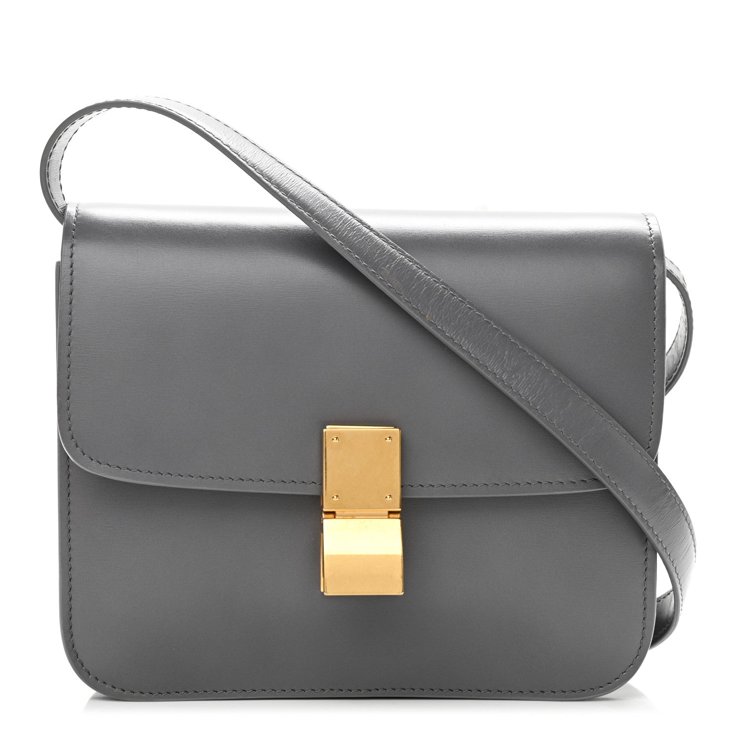 Celine Box Calfskin Teen Classic Box Flap Bag Light Charcoal 1 of 14