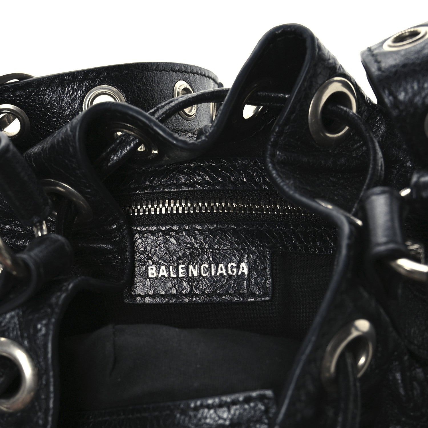 Balenciaga Agneau Arena Le Cagole Bucket Bag XS Black 7 of 13