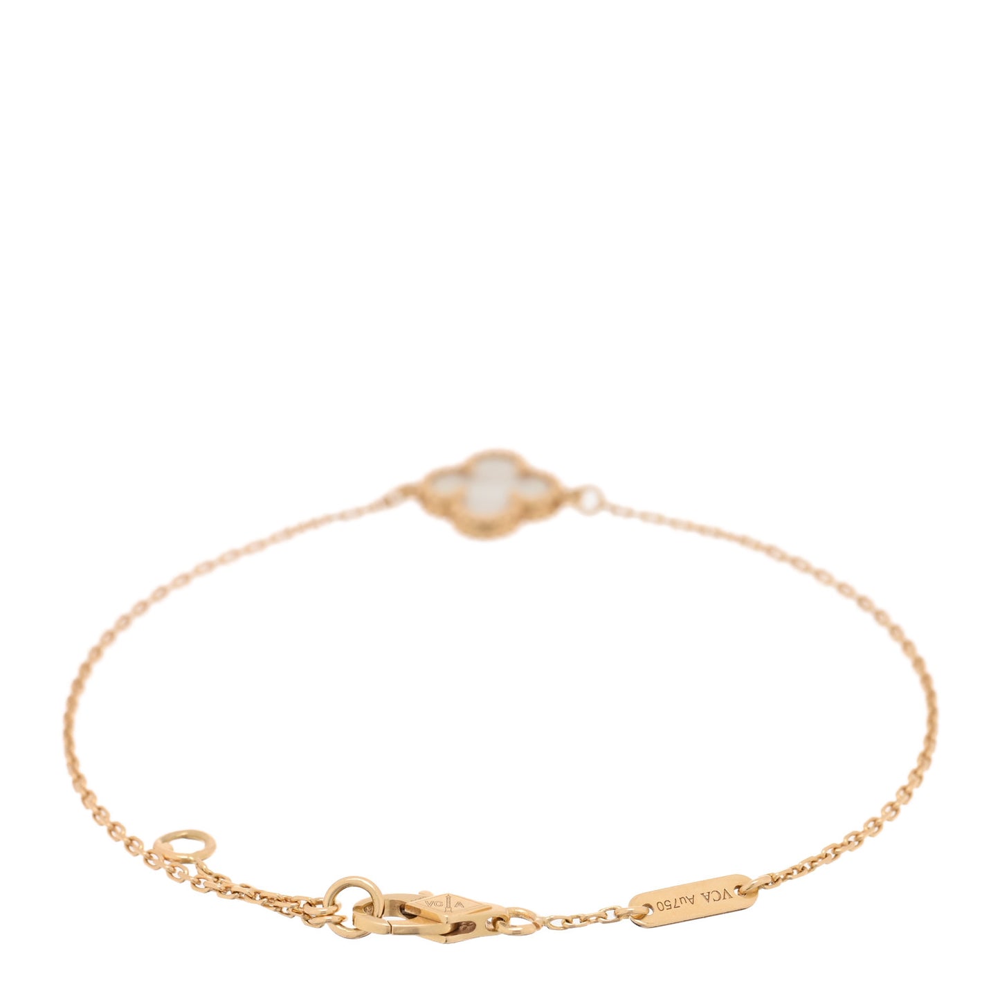 18K Yellow Gold Mother of Pearl Sweet Alhambra Bracelet