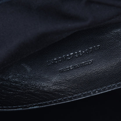 Saint Laurent Calfskin Suede Matelasse Chevron Monogram Large College Bag Graphite 7 of 7
