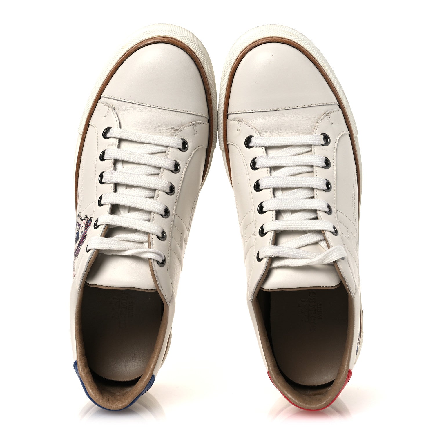 Hermes Calfskin Pegase Pop Polo Sneakers 38 Multicolor White 2 of 13