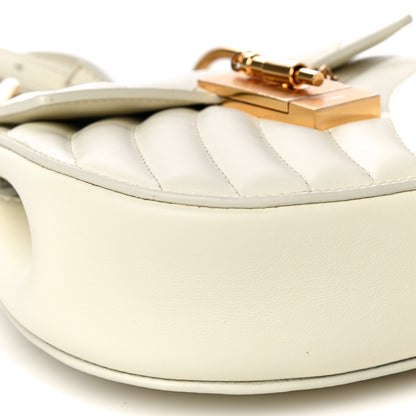 Chloe Calfskin Quilted Drew Bijou Shoulder Bag Natural White 10 of 22