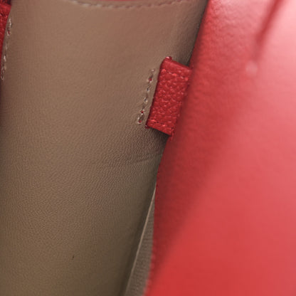 Burberry Grainy Calfskin Small Two Handle Title Bag Red 13 of 14