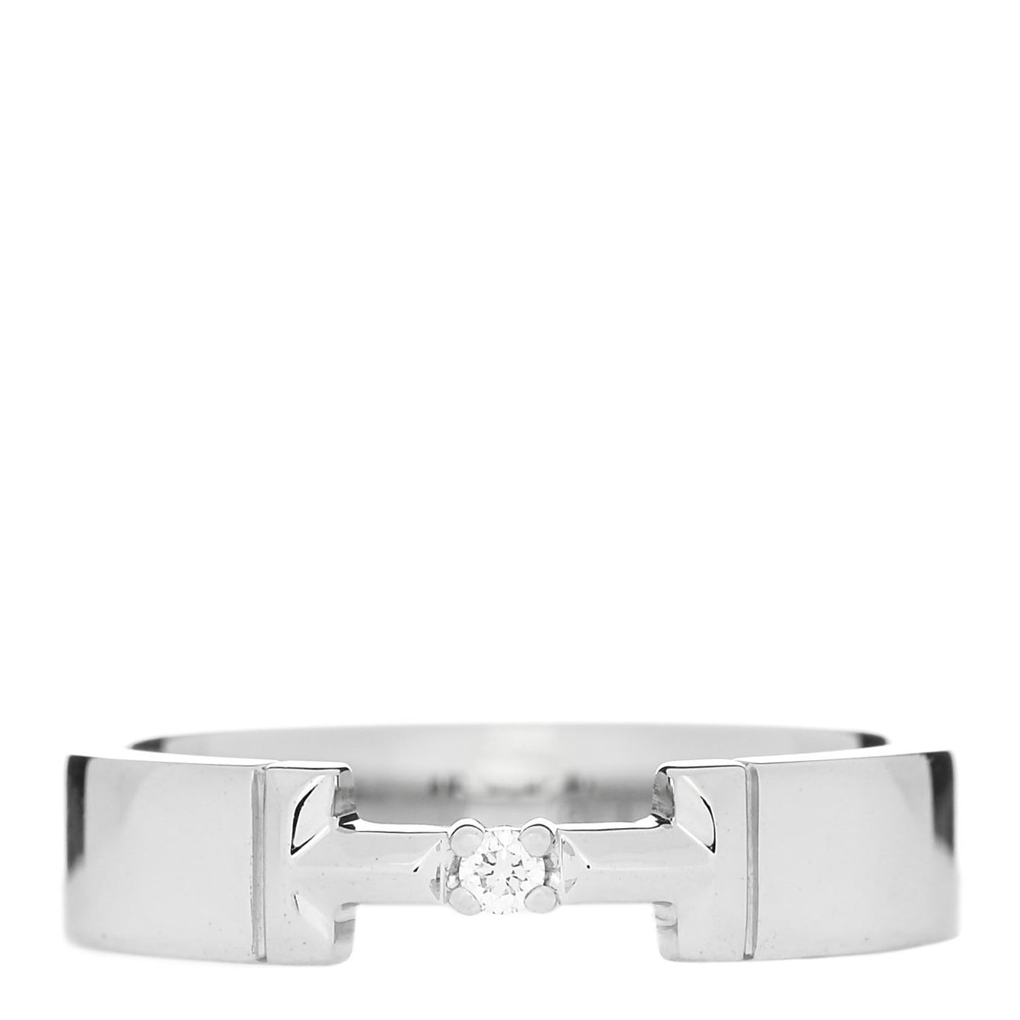 18K White Gold T True Diamond Link Ring 50 5.5