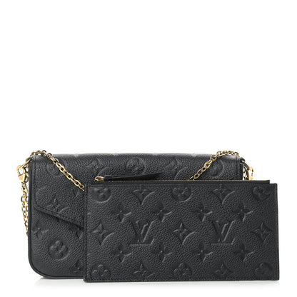 Louis Vuitton Empreinte Pochette Felicie Chain Wallet Black 1 of 15