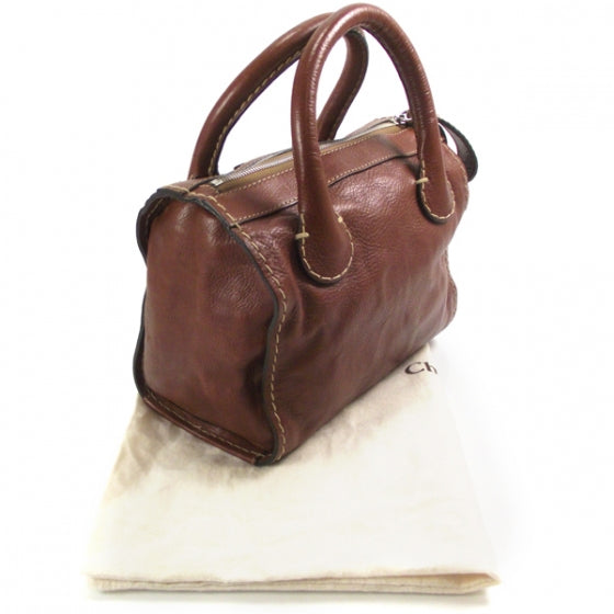 Calfskin Small Edith Satchel Brown