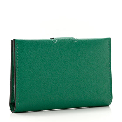 Hermes Evercolor R.M.S Card Holder Vert Vertigo Jaune De Naples 3 of 6