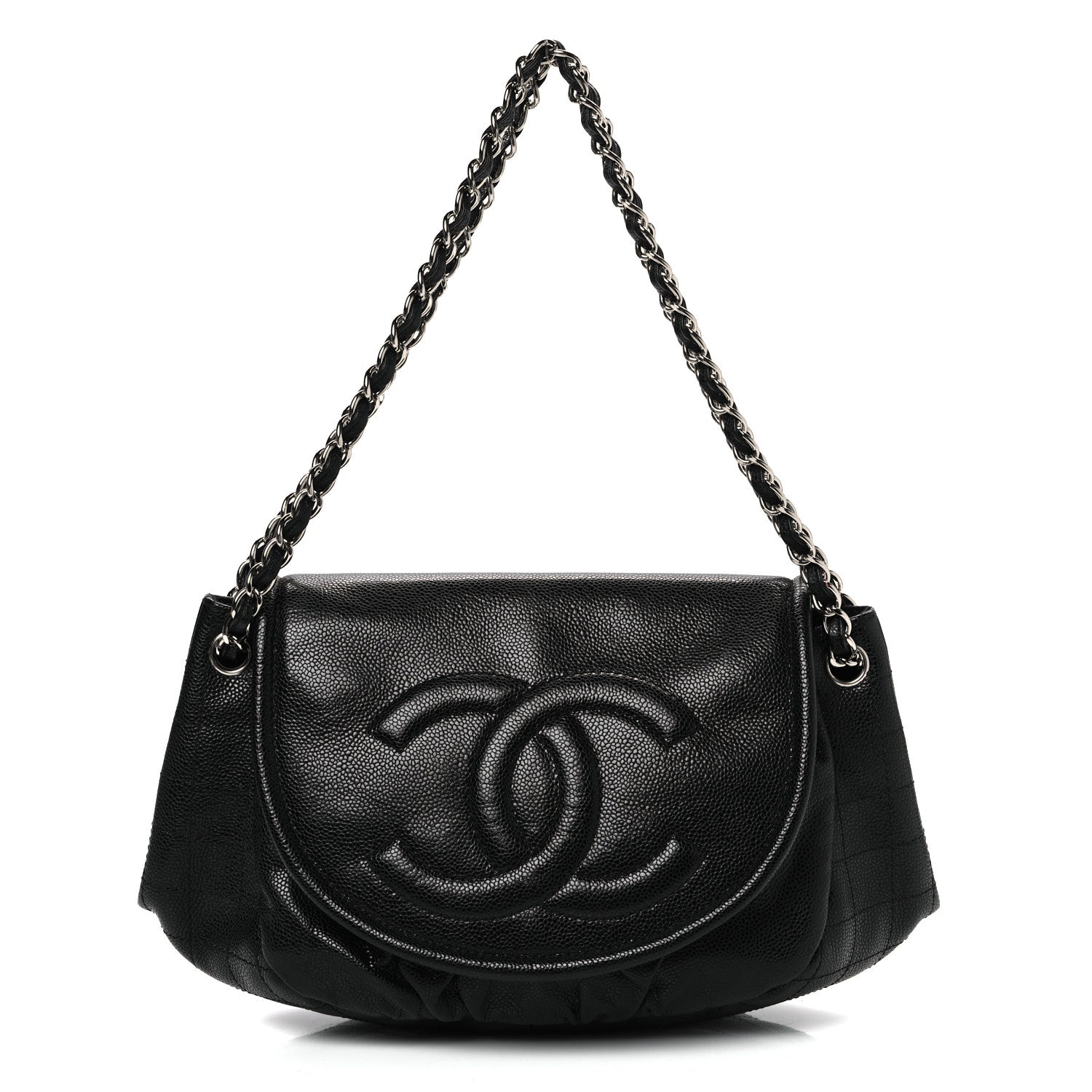 Chanel Caviar Half Moon Large Flap Black 1 of 11