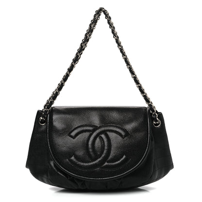 Chanel Caviar Half Moon Large Flap Black 1 of 11