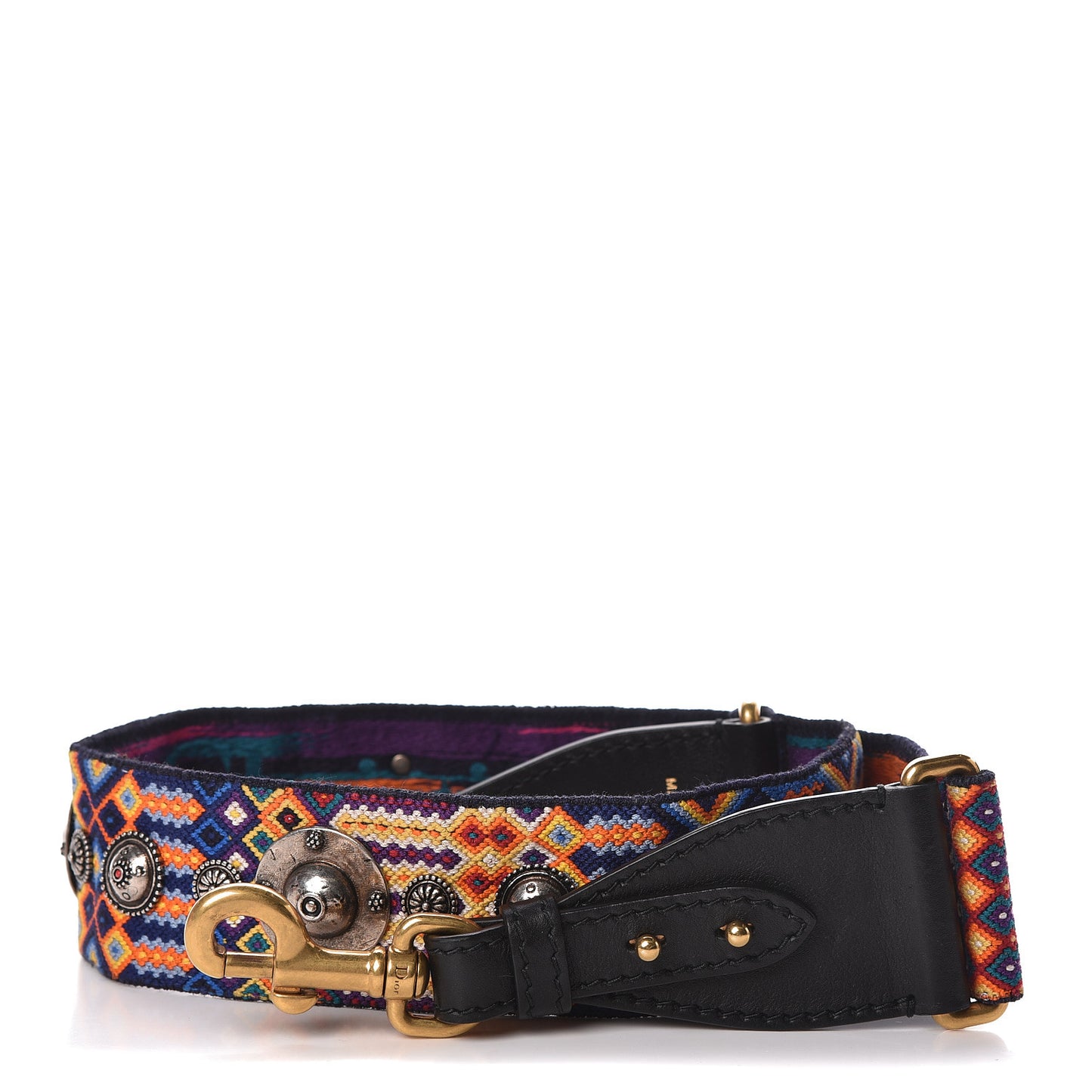 Canvas Embroidered Studded Mexico Shoulder Strap Multicolor