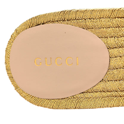 Gucci Malaga Kid Lifford Calfskin GG Mid Heel Slide Sandals 37 Skin Rose Dusty White 8 of 9