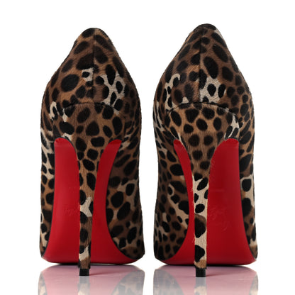Christian Louboutin Pony Madagascar Kid Kate 100 Pumps 38 Brown Black 5 of 9