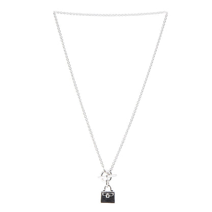 Hermes Sterling Silver Kelly Charm Pendant Necklace 3 of 6