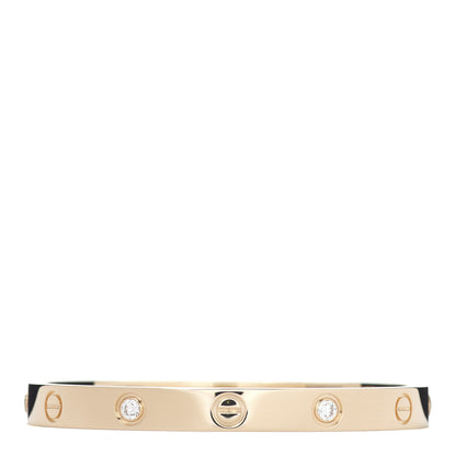 Cartier 18K Yellow Gold 4 Diamond LOVE Bracelet 16 3 of 5