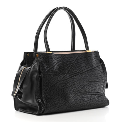 Chloe Pebbled Calfskin Dree Shoulder Bag Black 2 of 4
