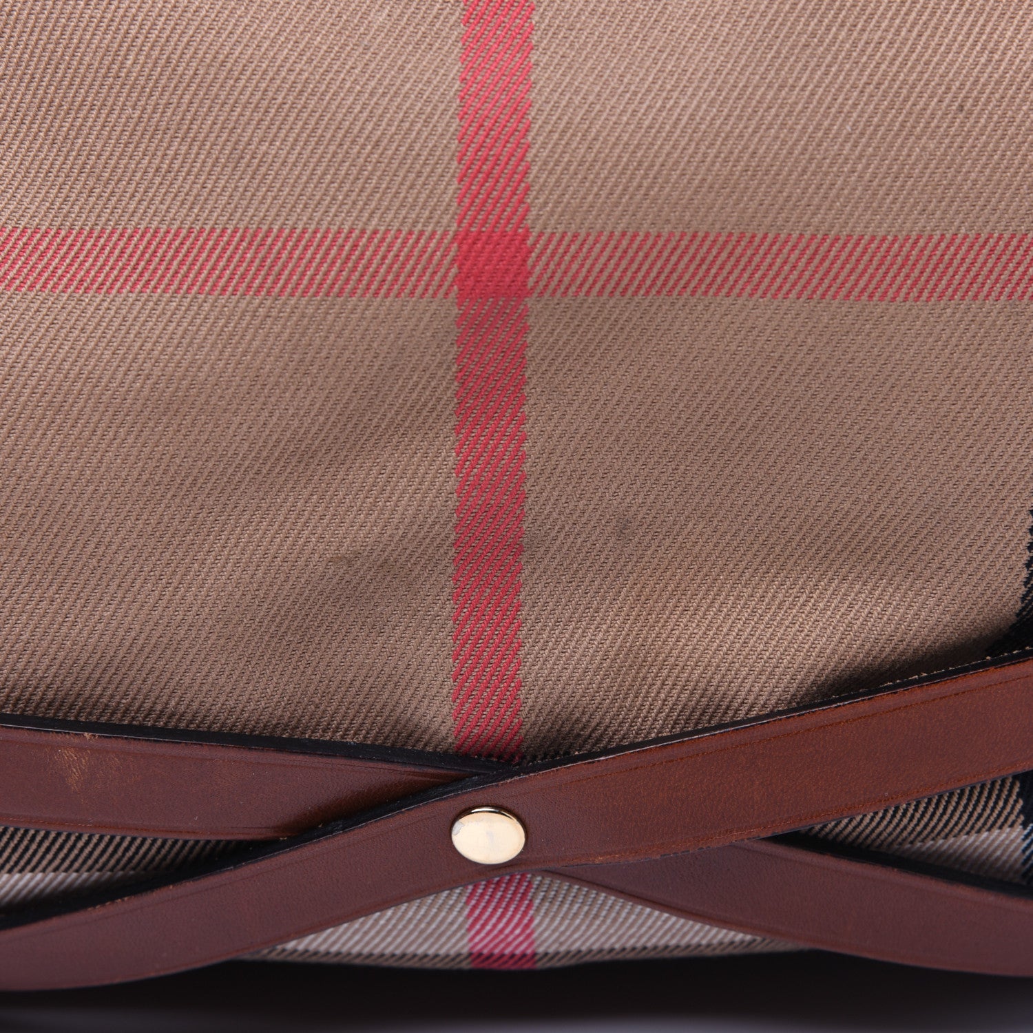 Burberry House Check Bridle Calfskin Medium Lynher Tote Dark Tan 25 of 30