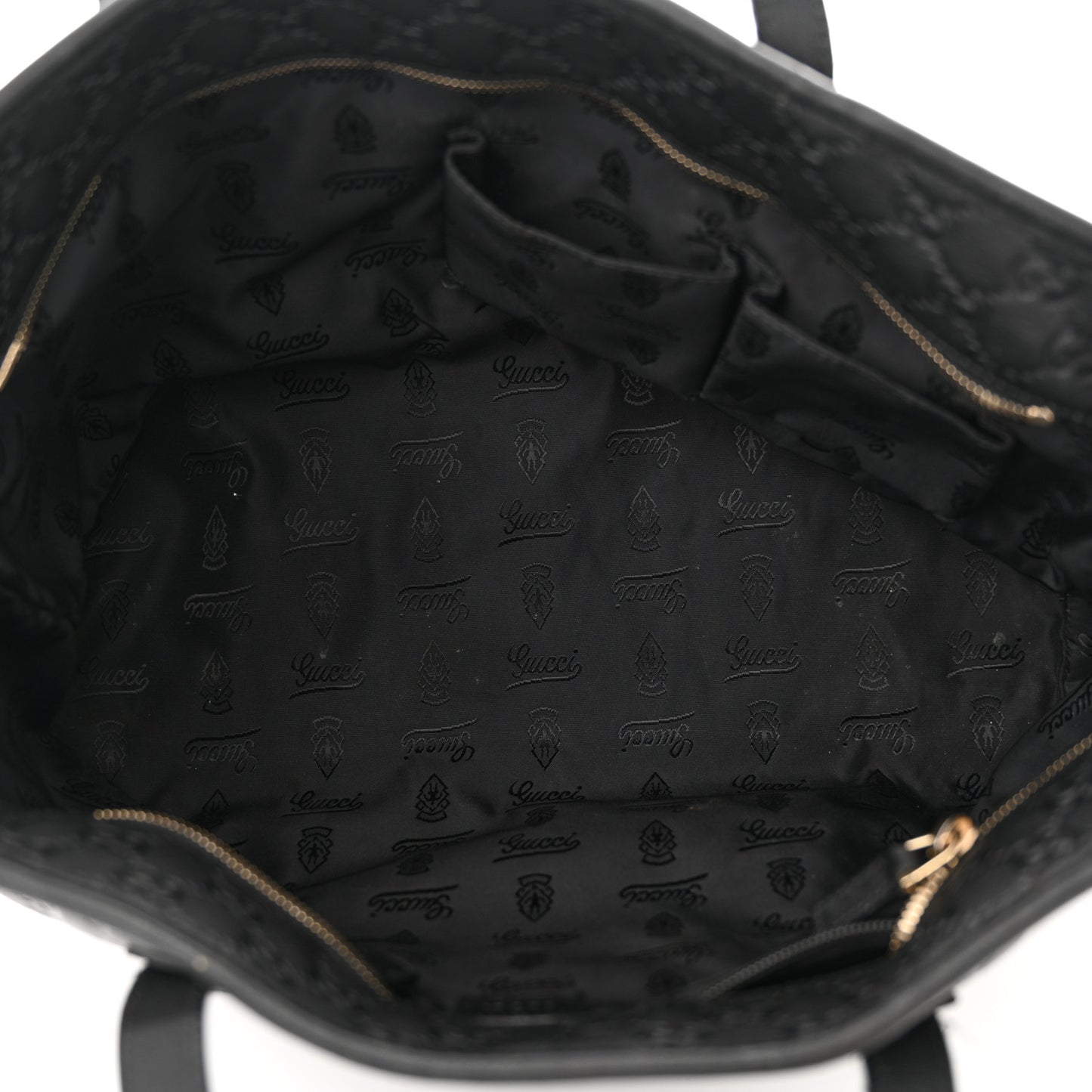 ssima Medium Zippered Shopping Tote Black