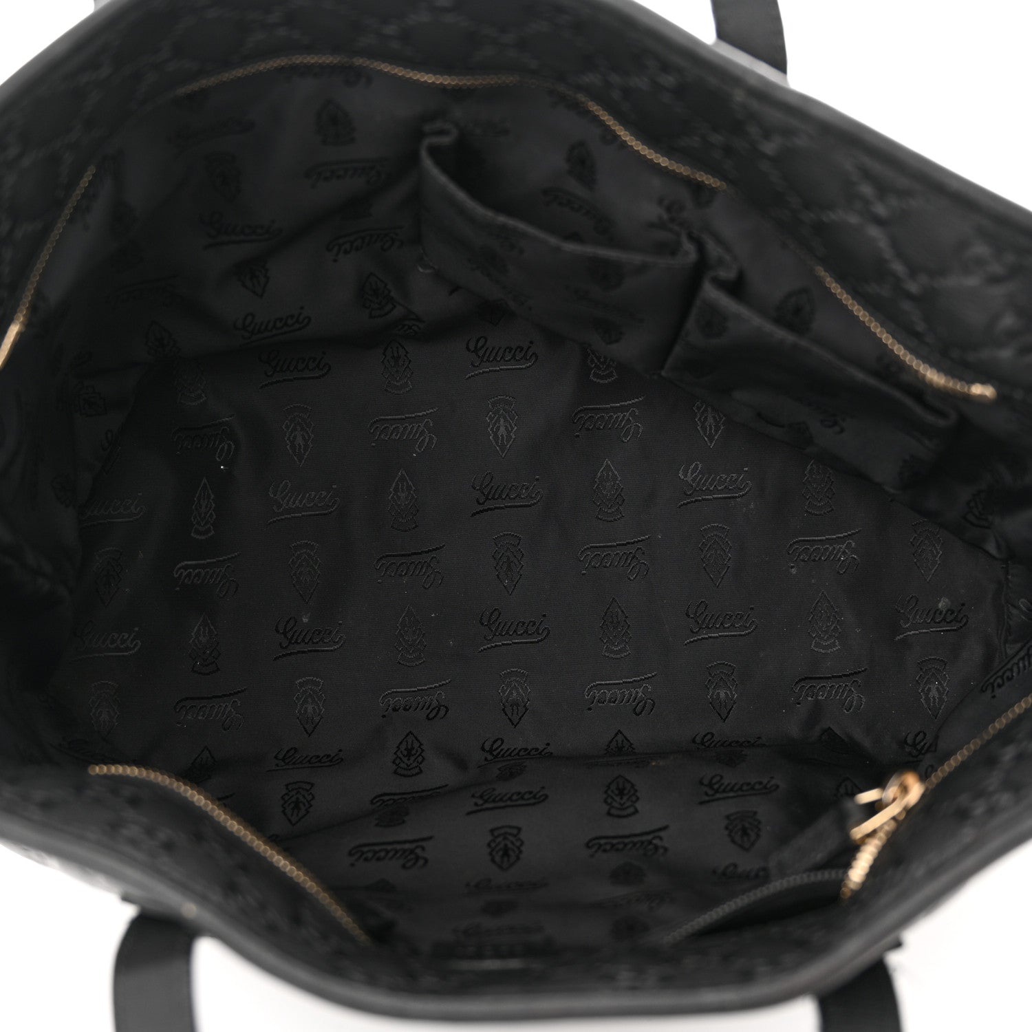 Gucci ssima Medium Zippered Shopping Tote Black 5 of 20
