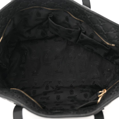 Gucci ssima Medium Zippered Shopping Tote Black 5 of 20