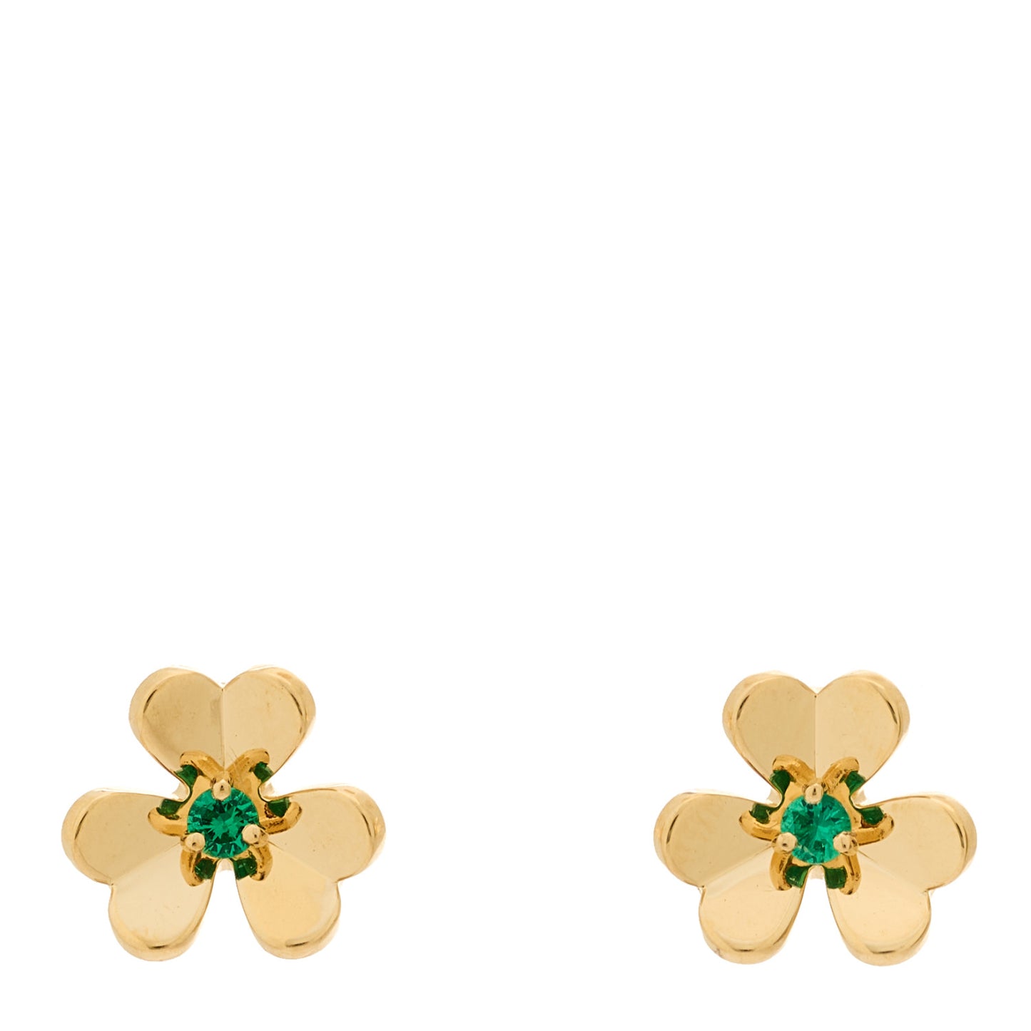 18K Yellow Gold Emerald Mini Frivole Earrings