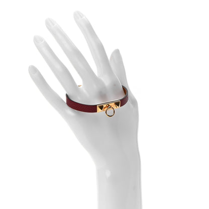 Hermes Epsom Micro Rivale Bracelet S Rouge Grenat 2 of 6