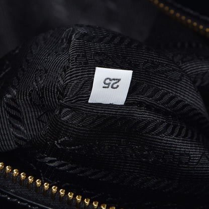 Prada Tessuto Nylon Chain Shoulder Bag Black 7 of 7