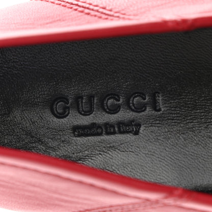 Gucci Lambskin Womens Brixton Horsebit Loafers 39.5 Hibiscus Red 7 of 9