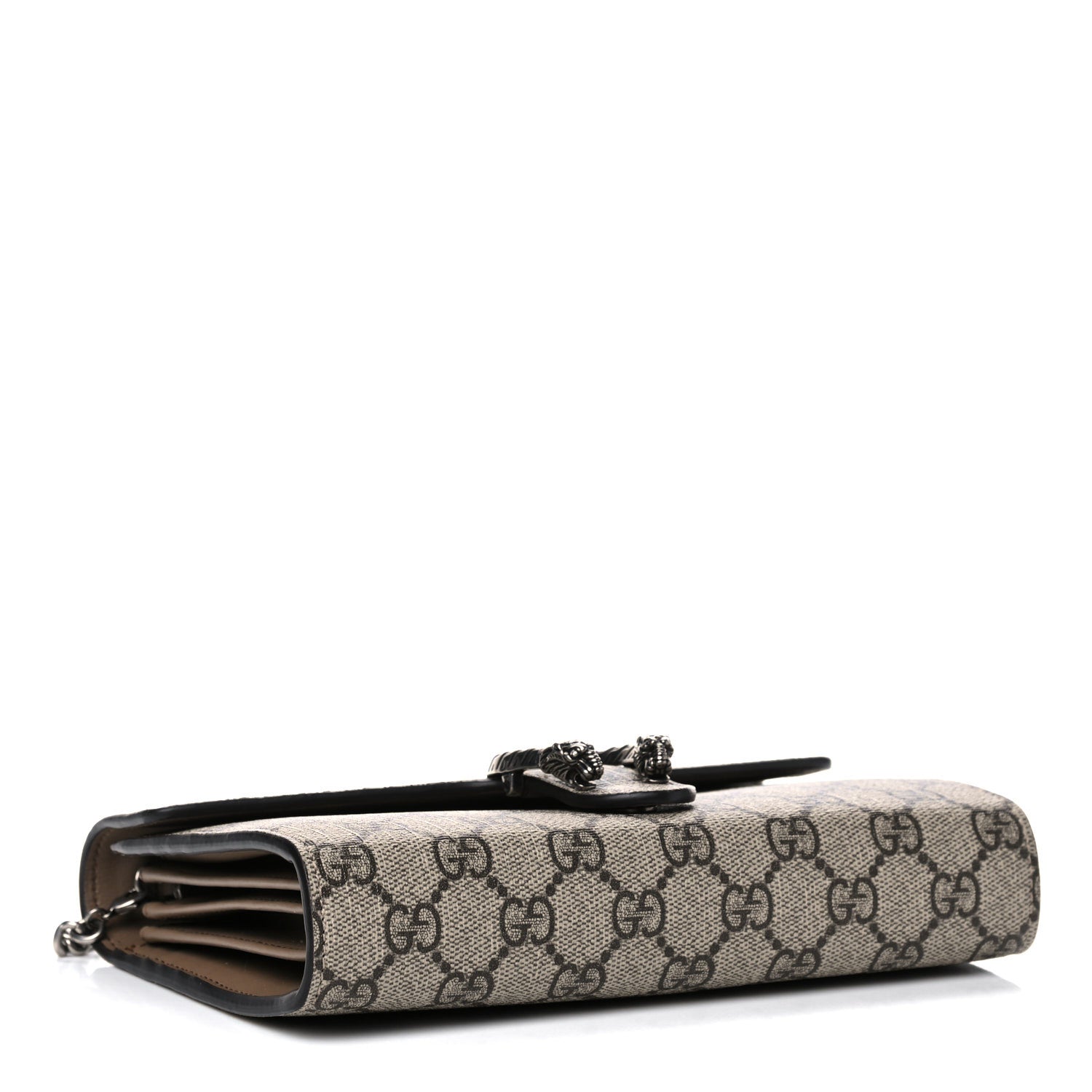 Gucci GG Supreme Monogram Mini Dionysus Chain Wallet Beige Taupe 4 of 11
