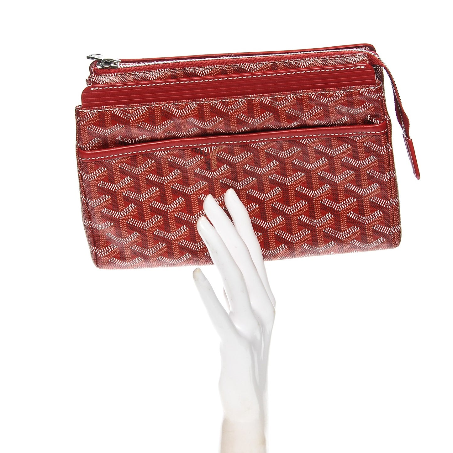 Goyardine Miroir Toiletry Bag PM Red