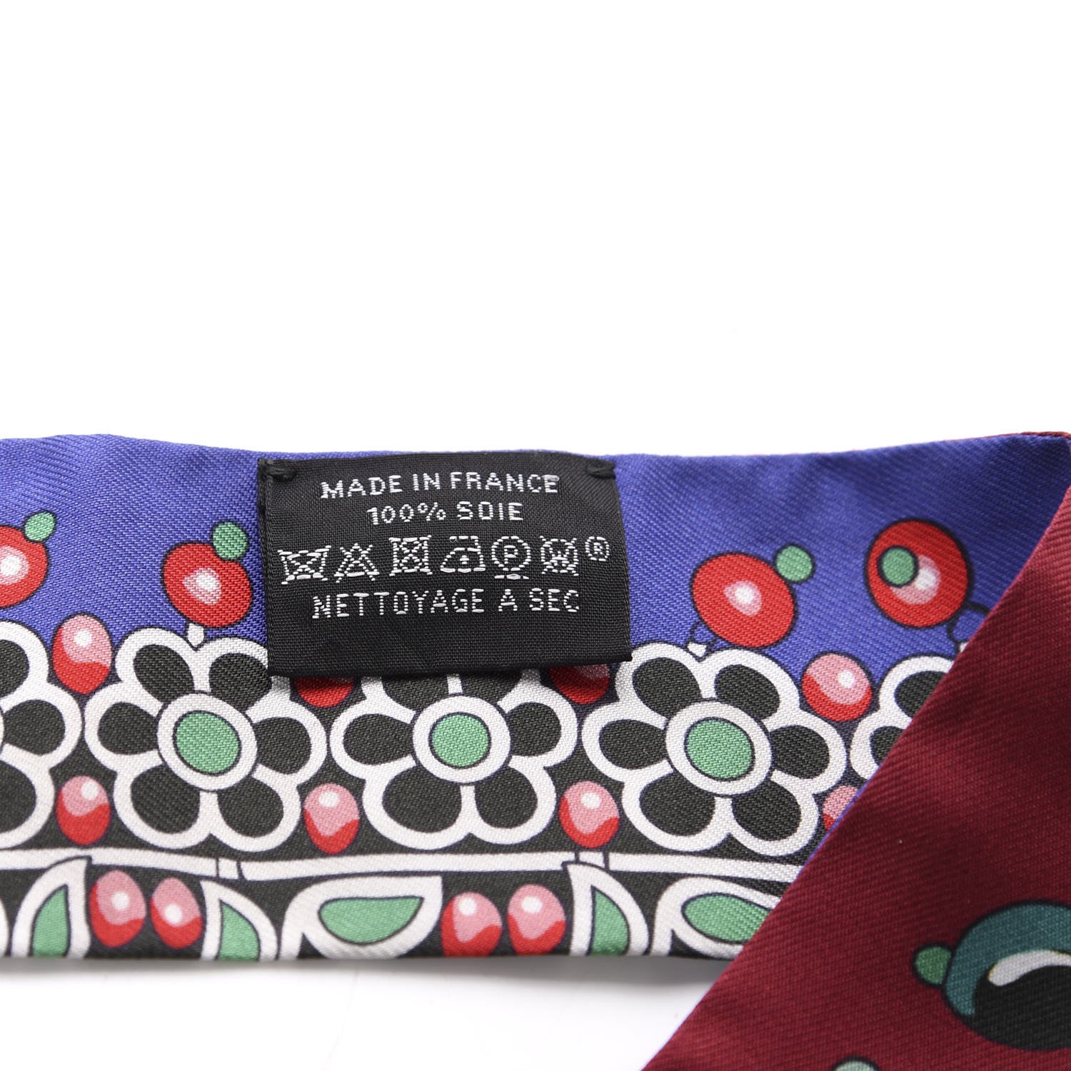 Hermes Silk Parures Des Maharajas Twilly Bordeaux Violet 2 of 4