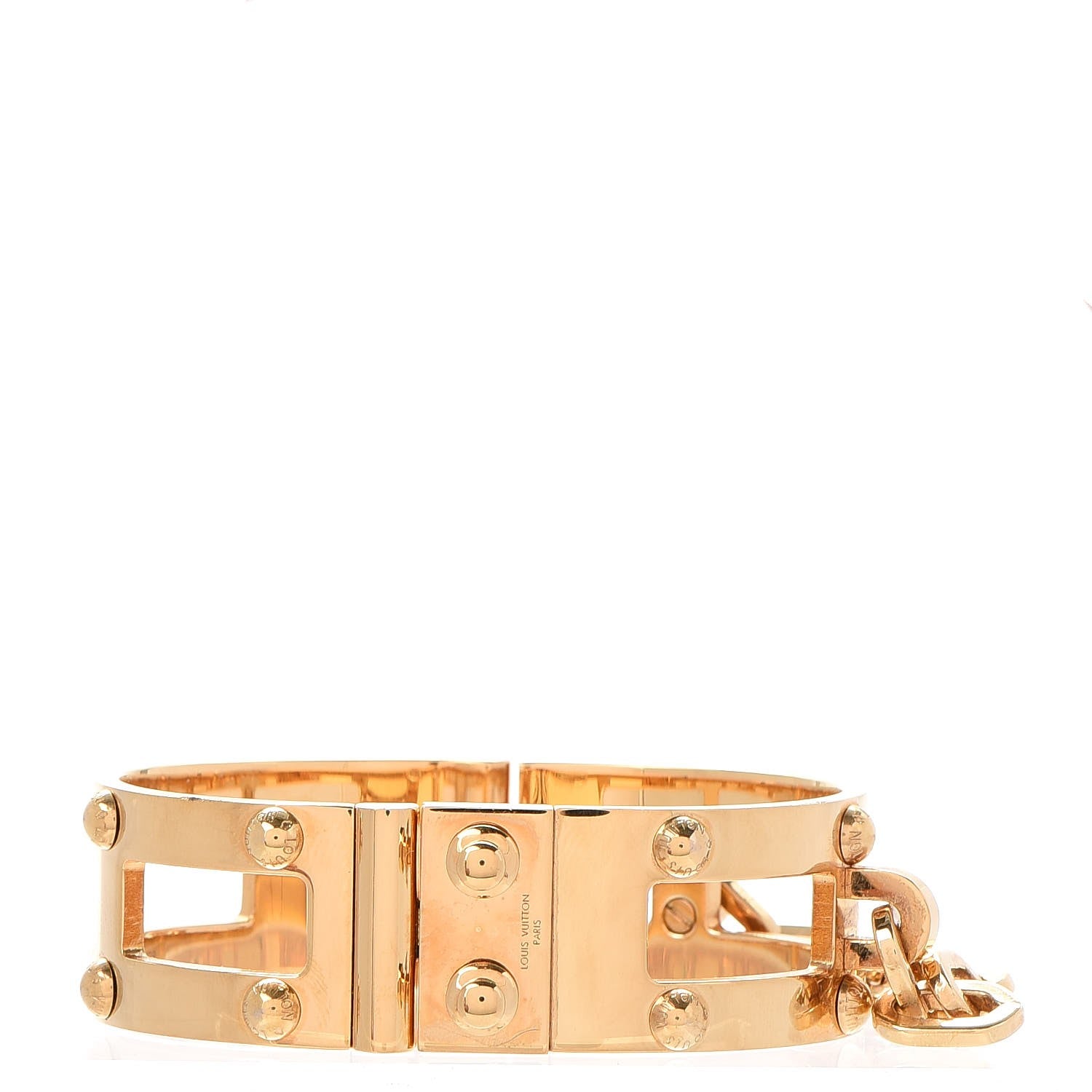Louis Vuitton Lock Me Frame Cuff Gold 3 of 6
