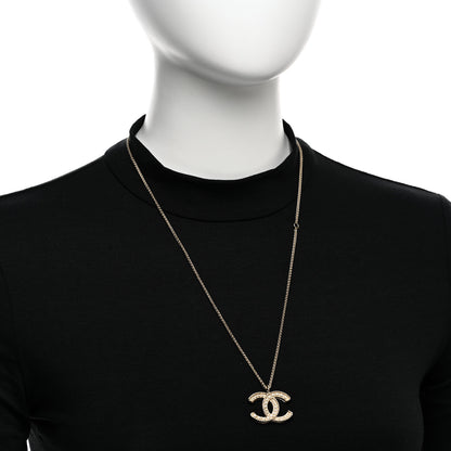 Chanel Pearl CC Pendant Necklace Gold 2 of 6