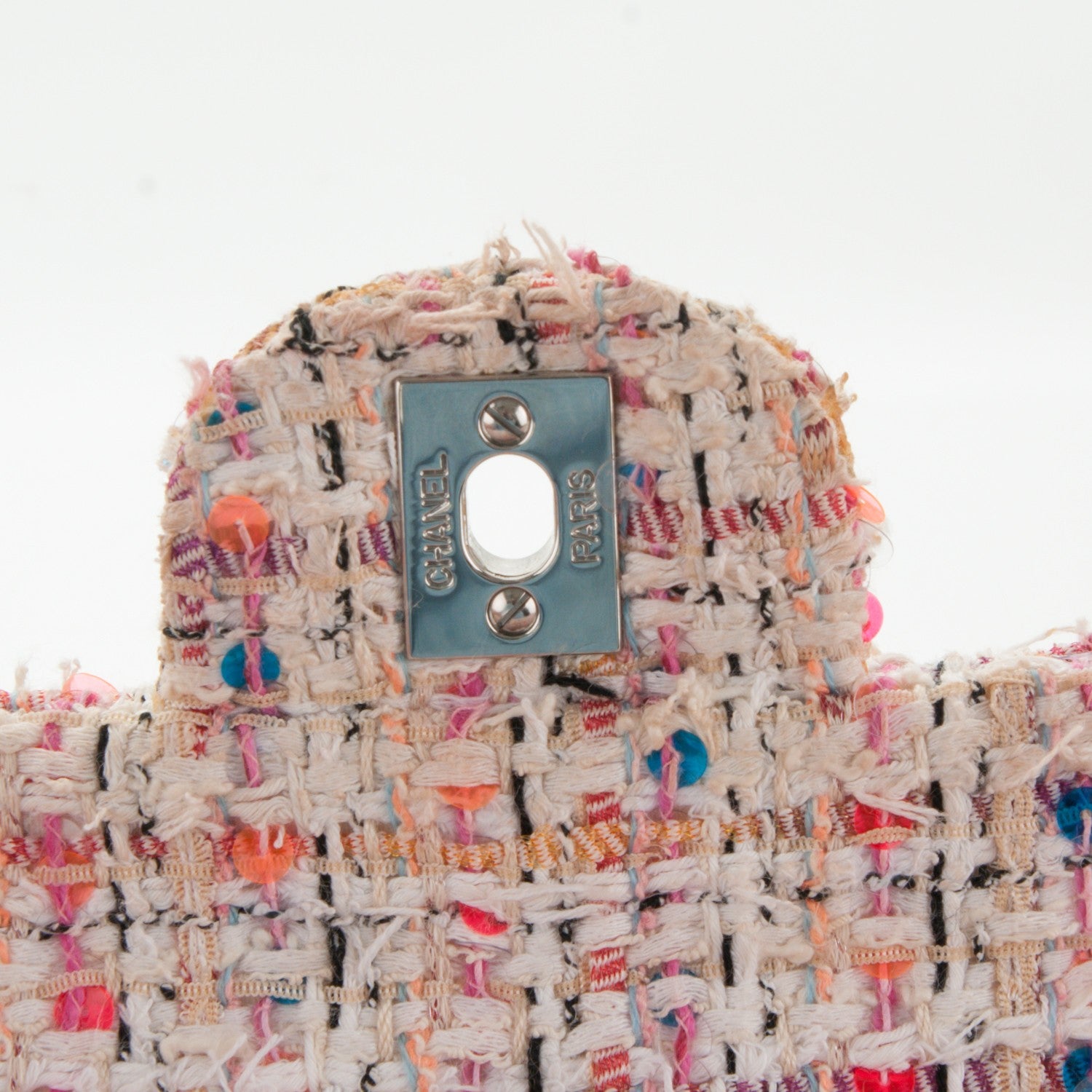 Chanel Tweed Quilted Medium Fantasy Sequin Double Flap Multicolor 7 of 9