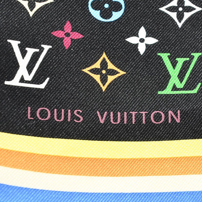 Louis Vuitton Silk Monogram Multicolor Bandeau Black 3 of 5