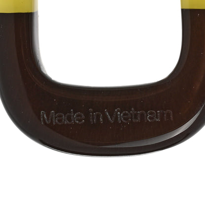 Hermes Buffalo Horn Palladium Earrings Multicolor 5 of 6