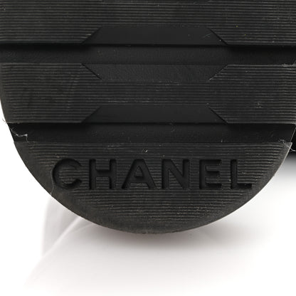 Chanel Shiny Calfskin Quilted Lace Up Combat Boots 40 Black 7 of 11