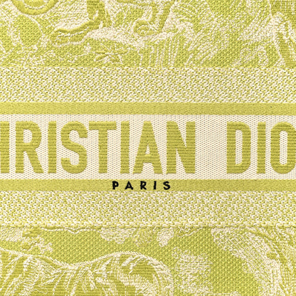 Christian Dior Canvas Embroidered Medium Dioriviera Toile De Jouy Book Tote D-Lite Green 7 of 9